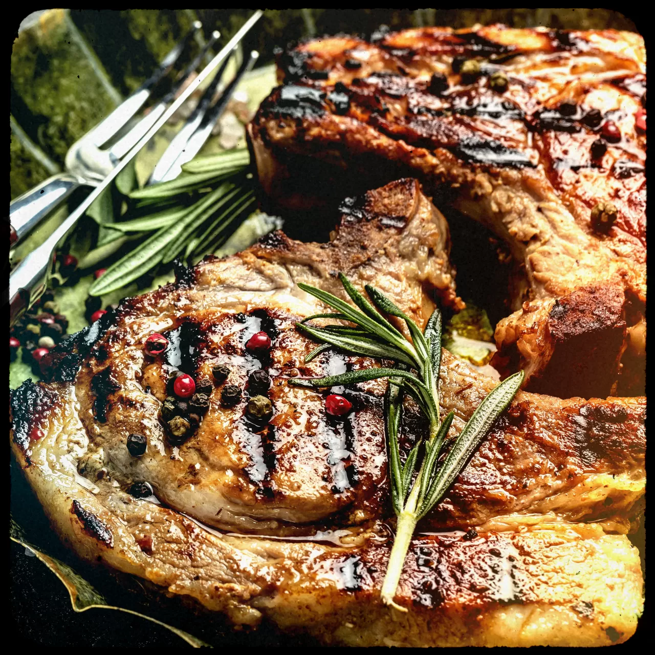 BBQ Porkchops - Illustration